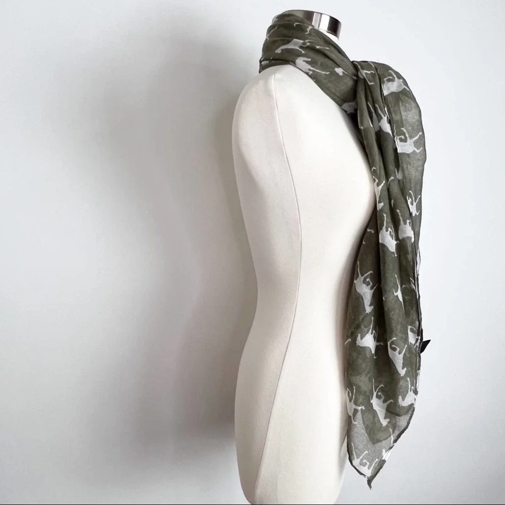 Oversized Horse Print Scarf Wrap Novelty